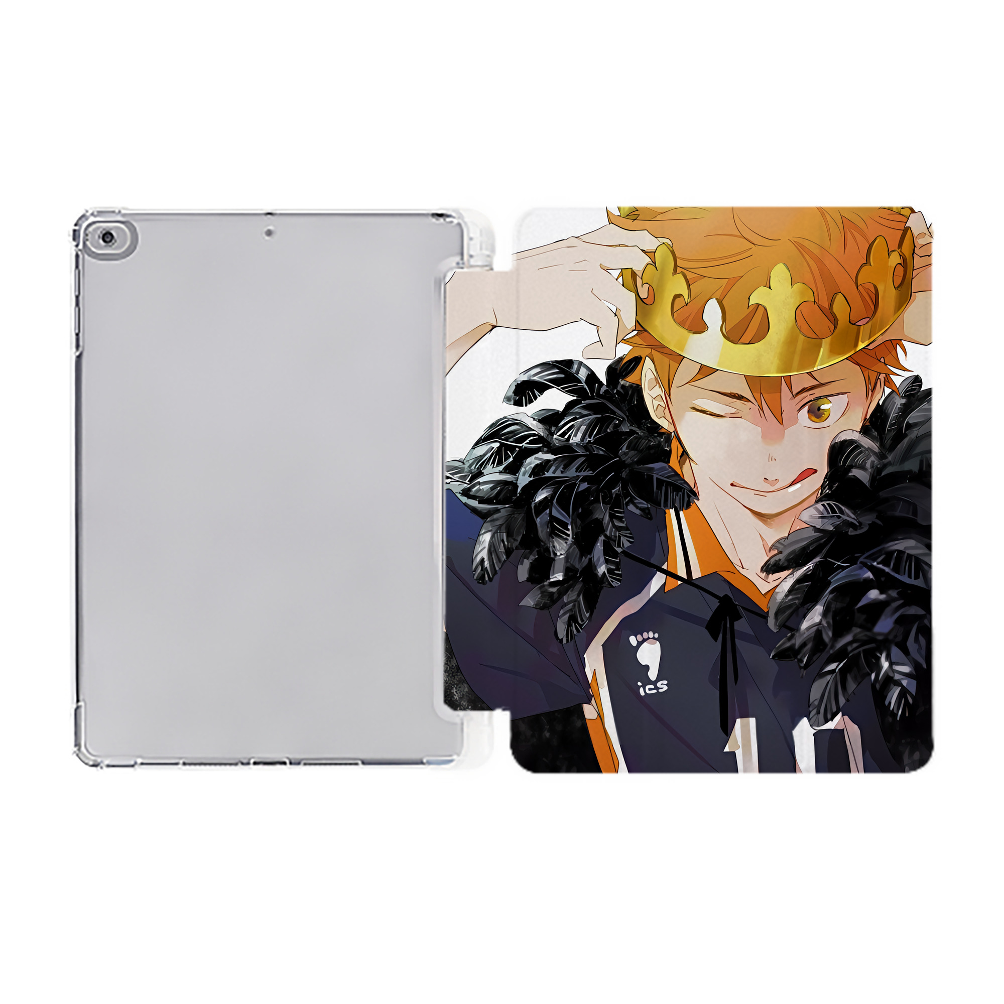 （画像用） ハイキュー!! Haikyu!! IPad ケース ペン収納付き 三つ折りスタンド PUレザー×シリコン 対応機種9.5/10.5/10.9インチ